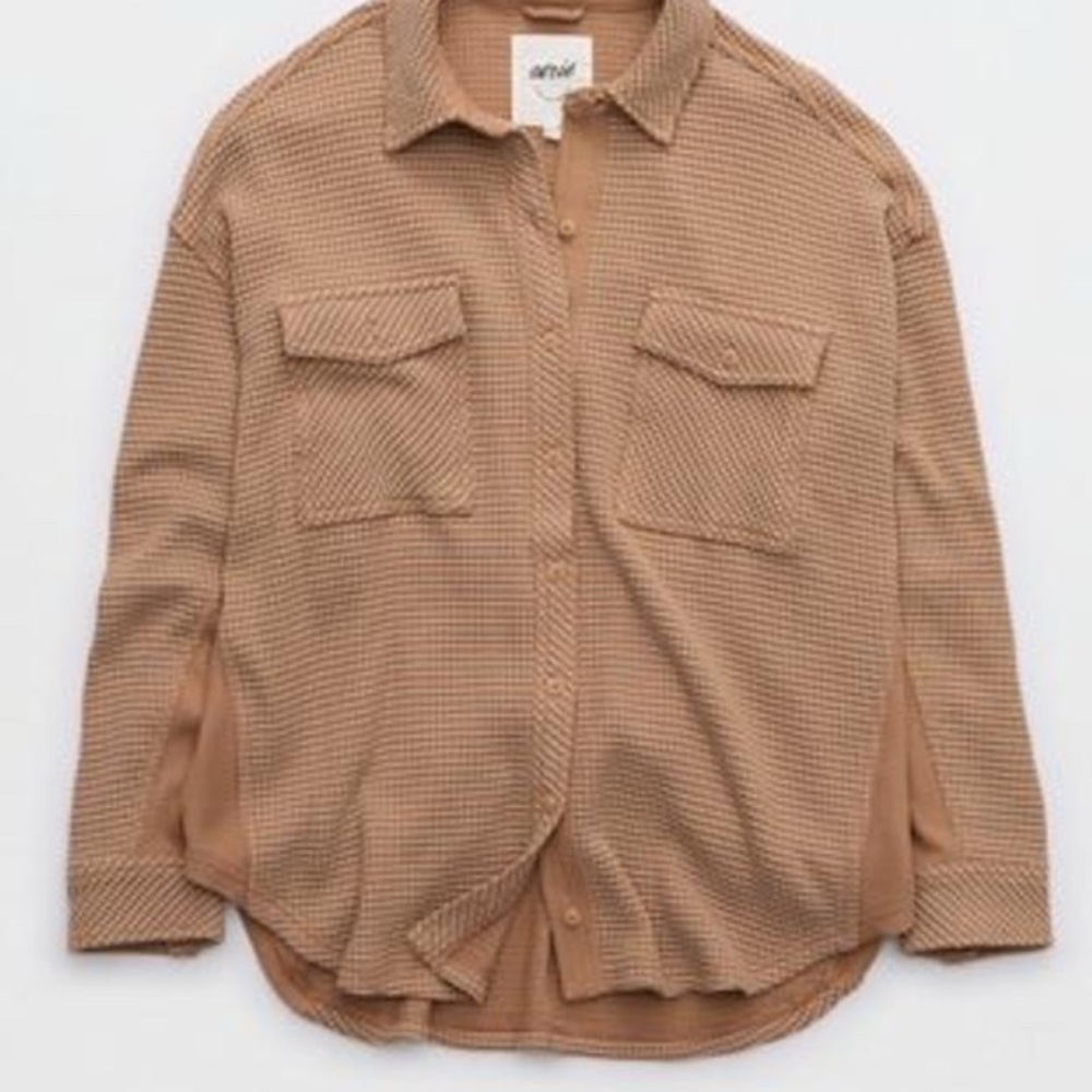 Tan Button-Up Shirt